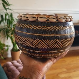 Vintage African Gourd Bowl (Kenya)